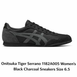 Onitsuka Tiger Serrano 1182A005 Women’s Black Charcoal Sneakers 6.5